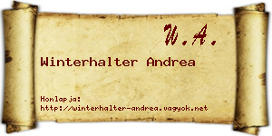 Winterhalter Andrea névjegykártya